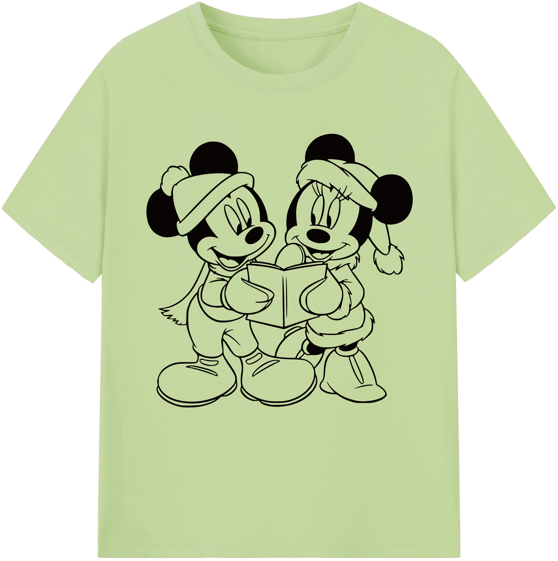 （画像用） ミッキーマウス Mickey Mouse 綿100％半袖Tシャツ（フロントプリント）